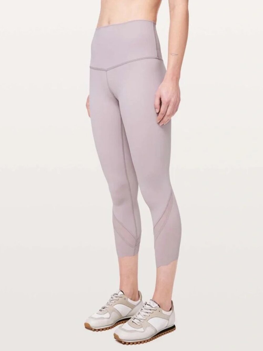 Lululemon Wunder Under High Rise Crop 23" Scallop size 4 Smoky Blush SBLH